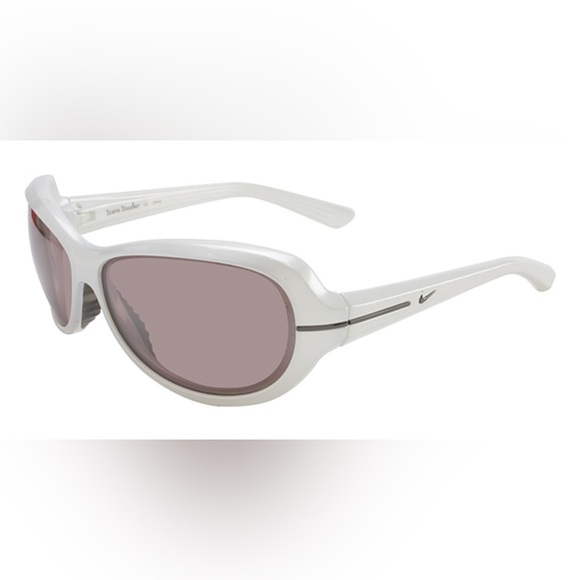 Nike Scene Stealer Oval Sunglasses Summit White EVO350 Side Swosh Women’s main image 5
